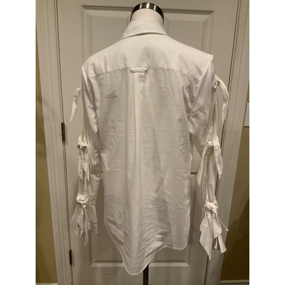 Jonathan Simkhai White Collared Button-Up Oxford … - image 7